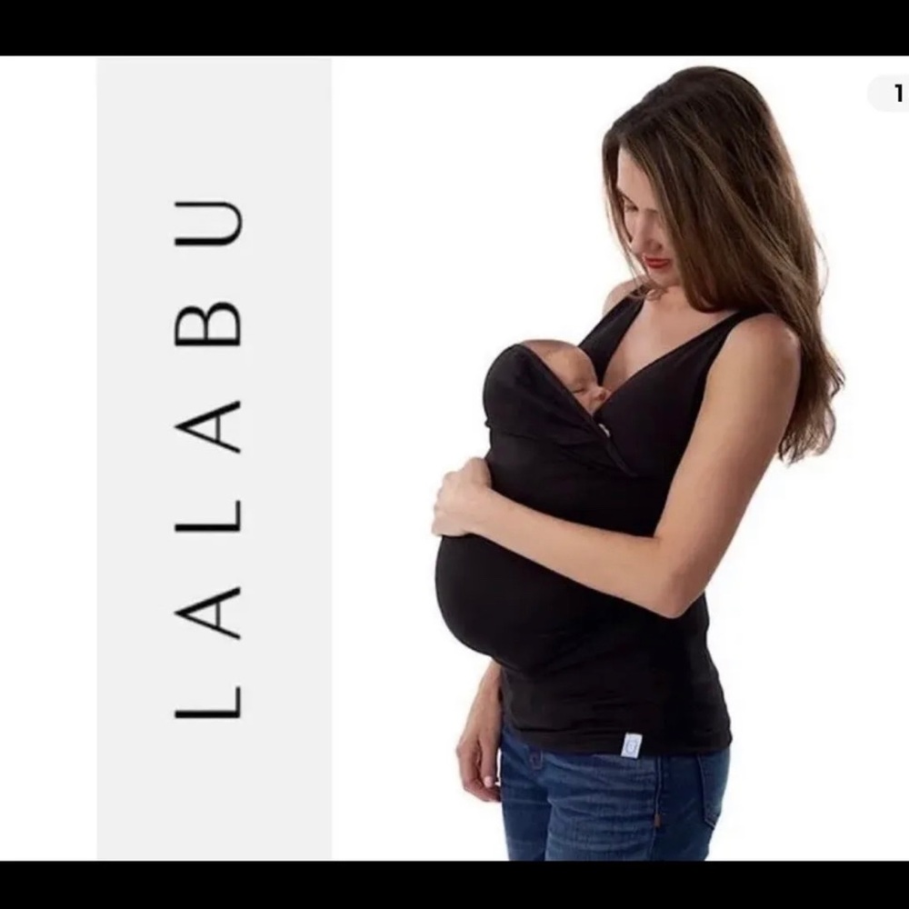 LALABU Black Babywearing Nursing Tank Top NWT